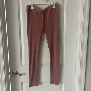 Fashion Nova Ribbed Stretchy Sweater Pants- Pink